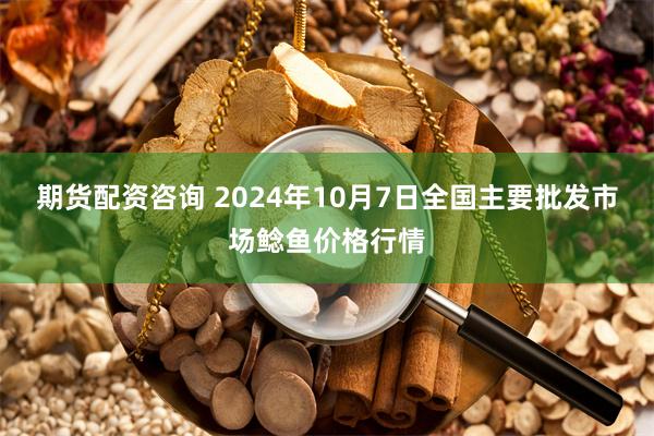 期货配资咨询 2024年10月7日全国主要批发市场鲶鱼价格行