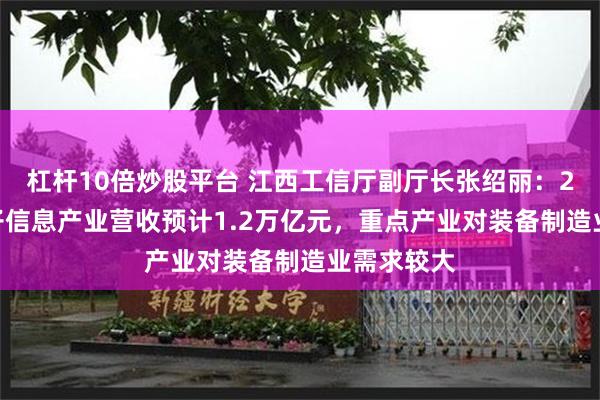 杠杆10倍炒股平台 江西工信厅副厅长张绍丽：2024年电子信