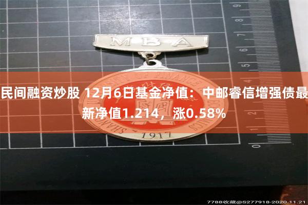 民间融资炒股 12月6日基金净值：中邮睿信增强债最新净值1.