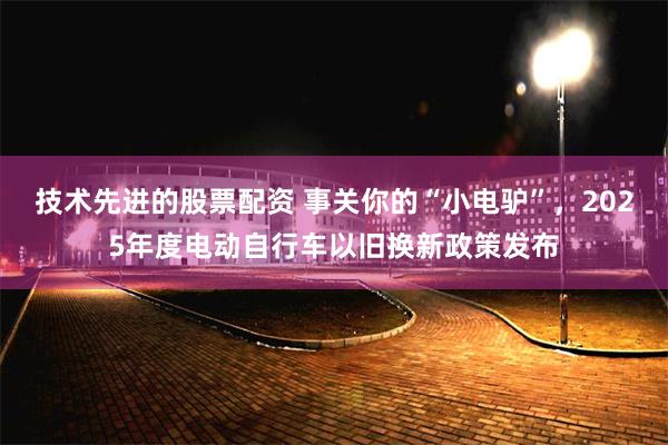 技术先进的股票配资 事关你的“小电驴”，2025年度电动自行